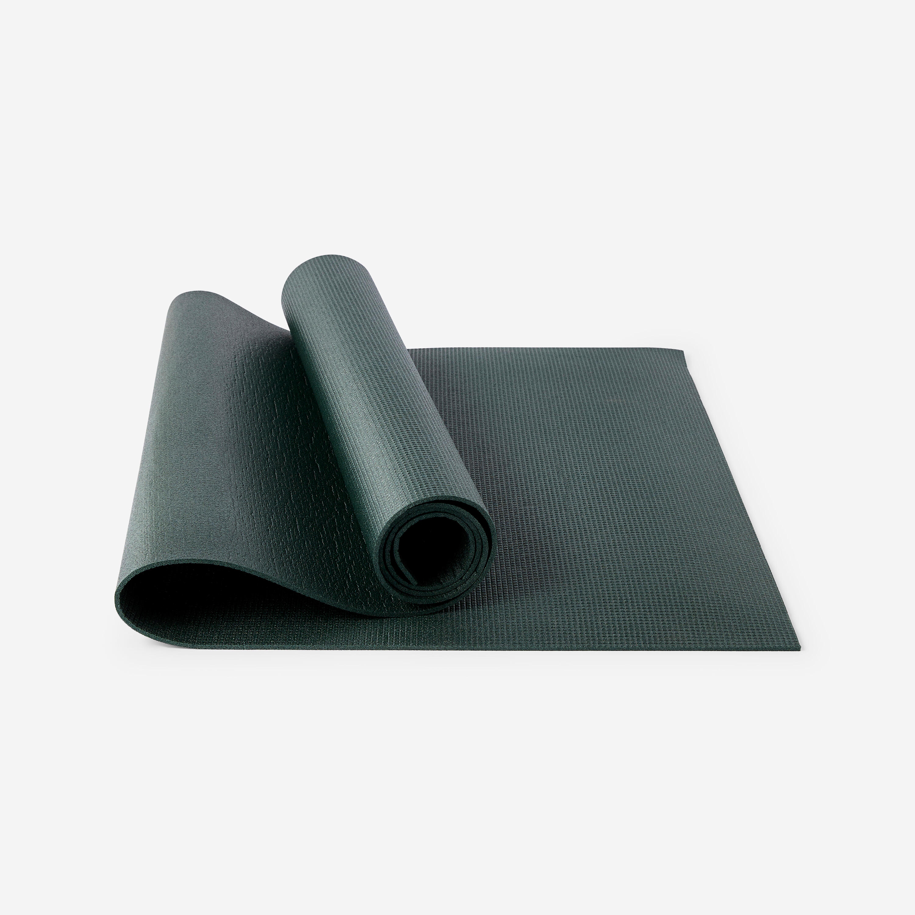 Yogamatte für sanftes Yoga 4 mm - dunkelgrün