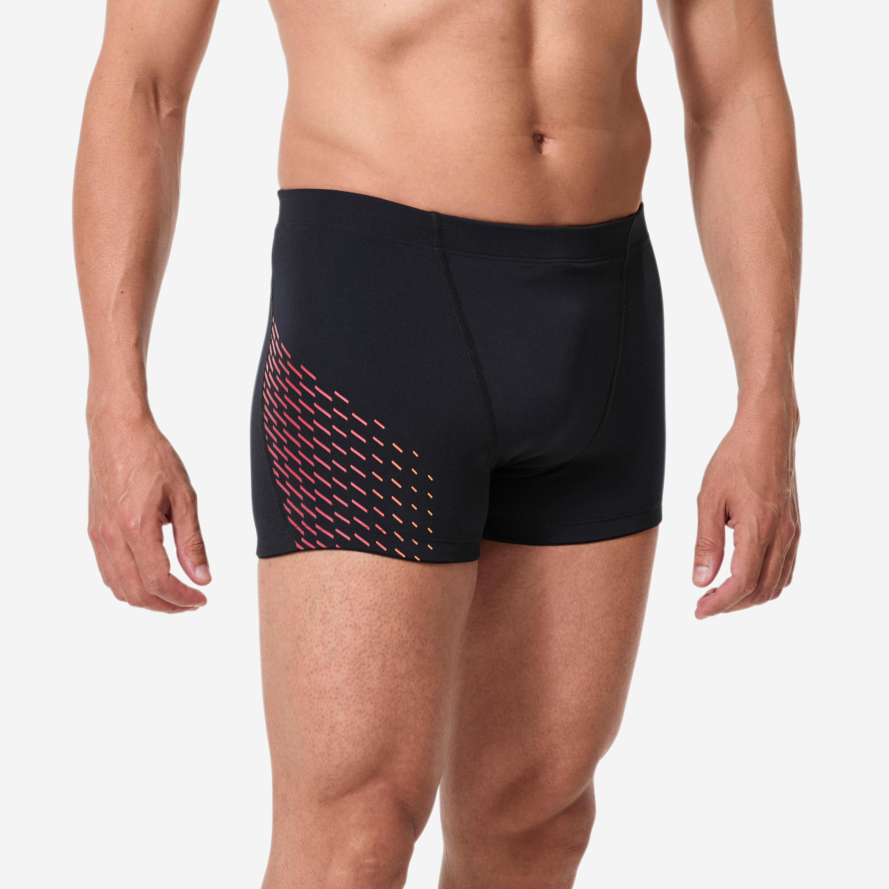 Badehose Boxer - Fiti schwarz/rot