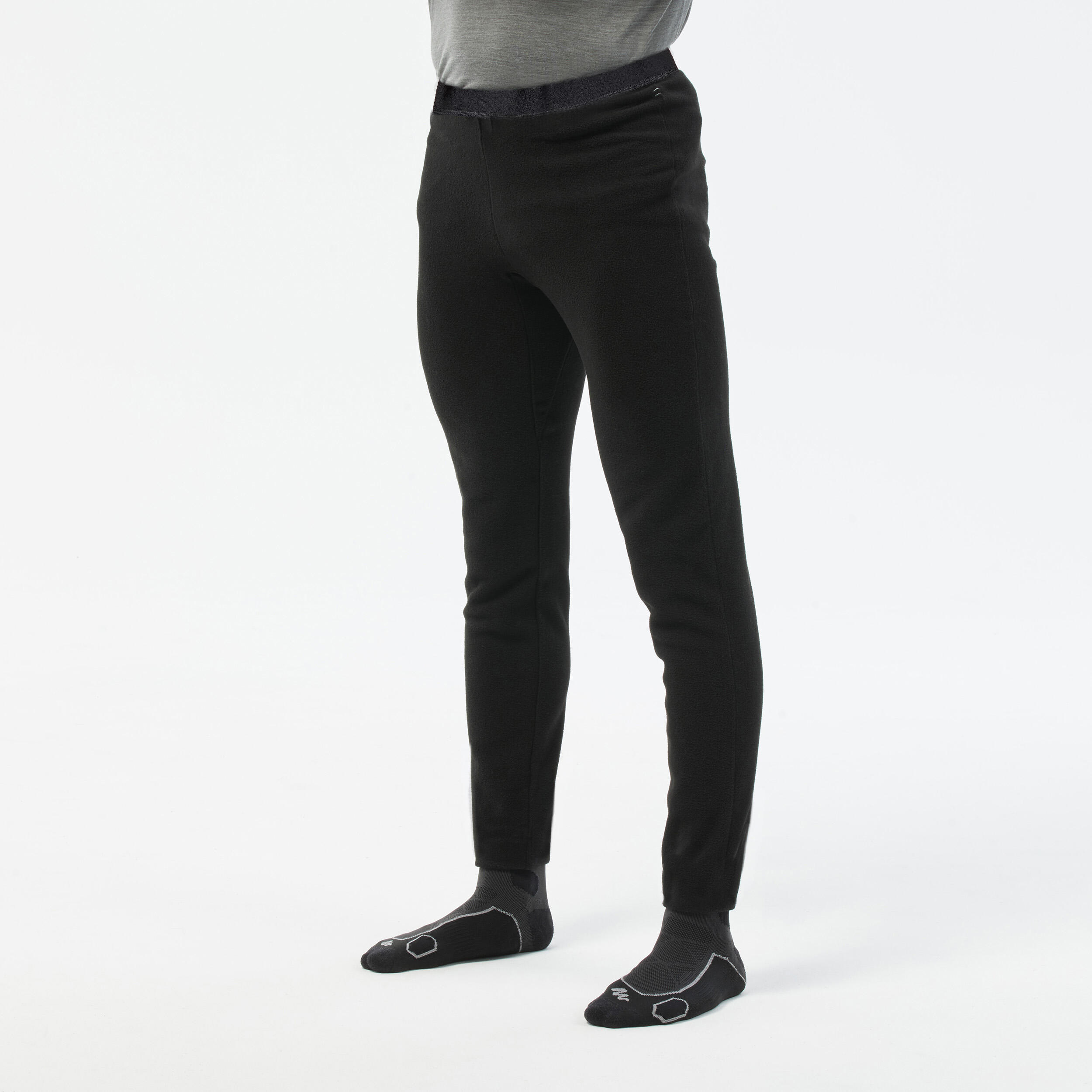 Fleece-Tights Herren Trekking - MH100 schwarz