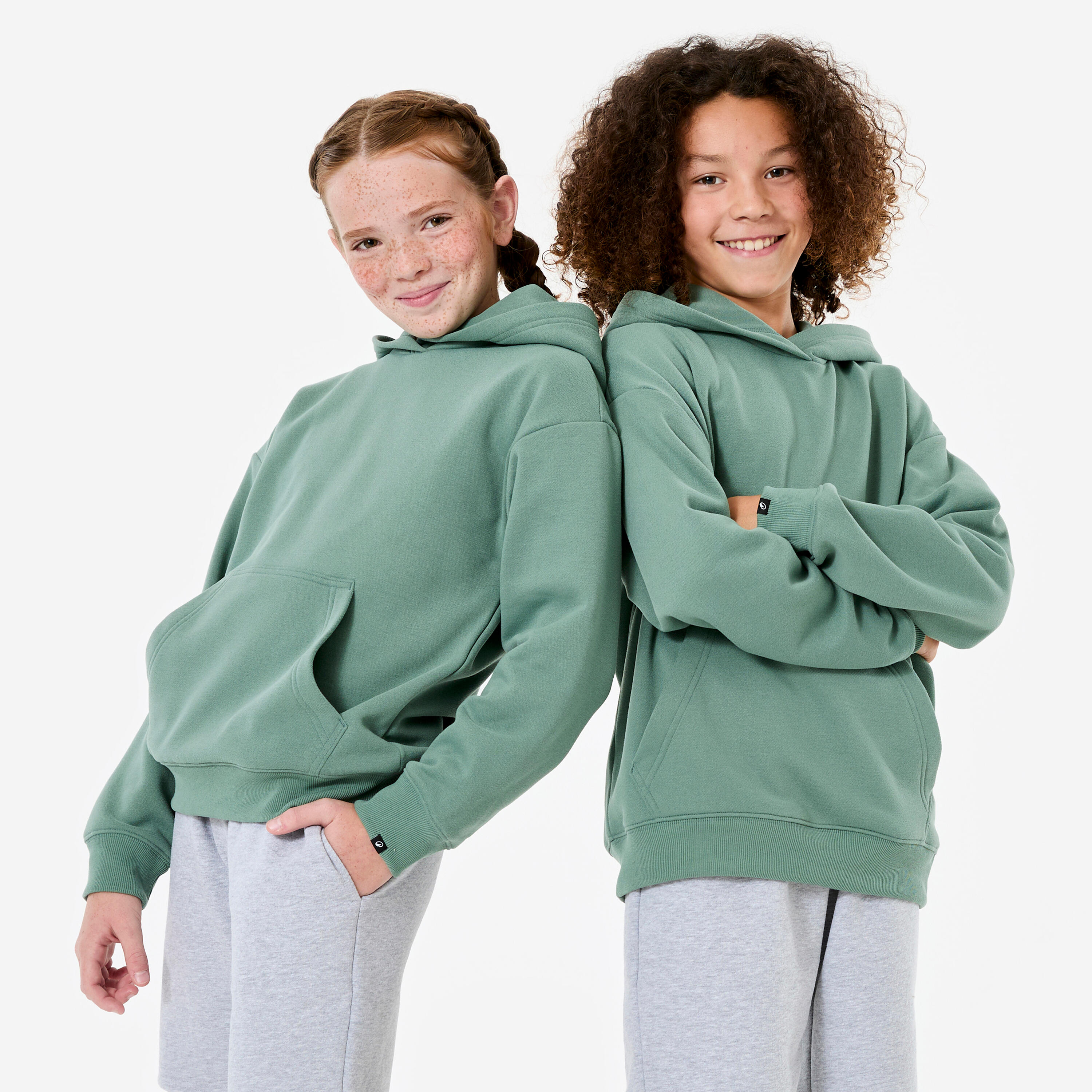 Hoodie Kinder Oversize - khaki