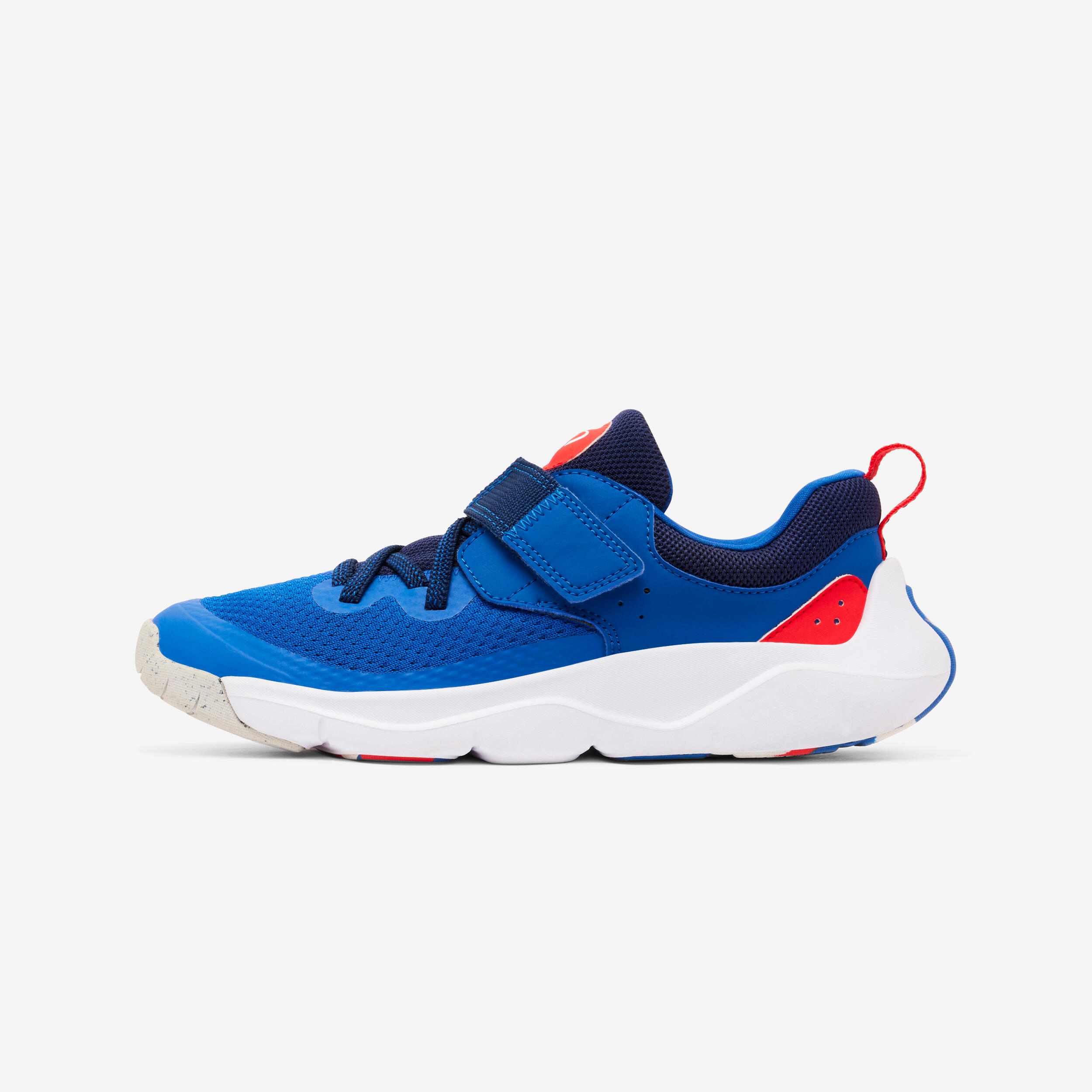 Sportschuhe Kinder Klettverschluss und elastische Schnürung - Playful Fast blau