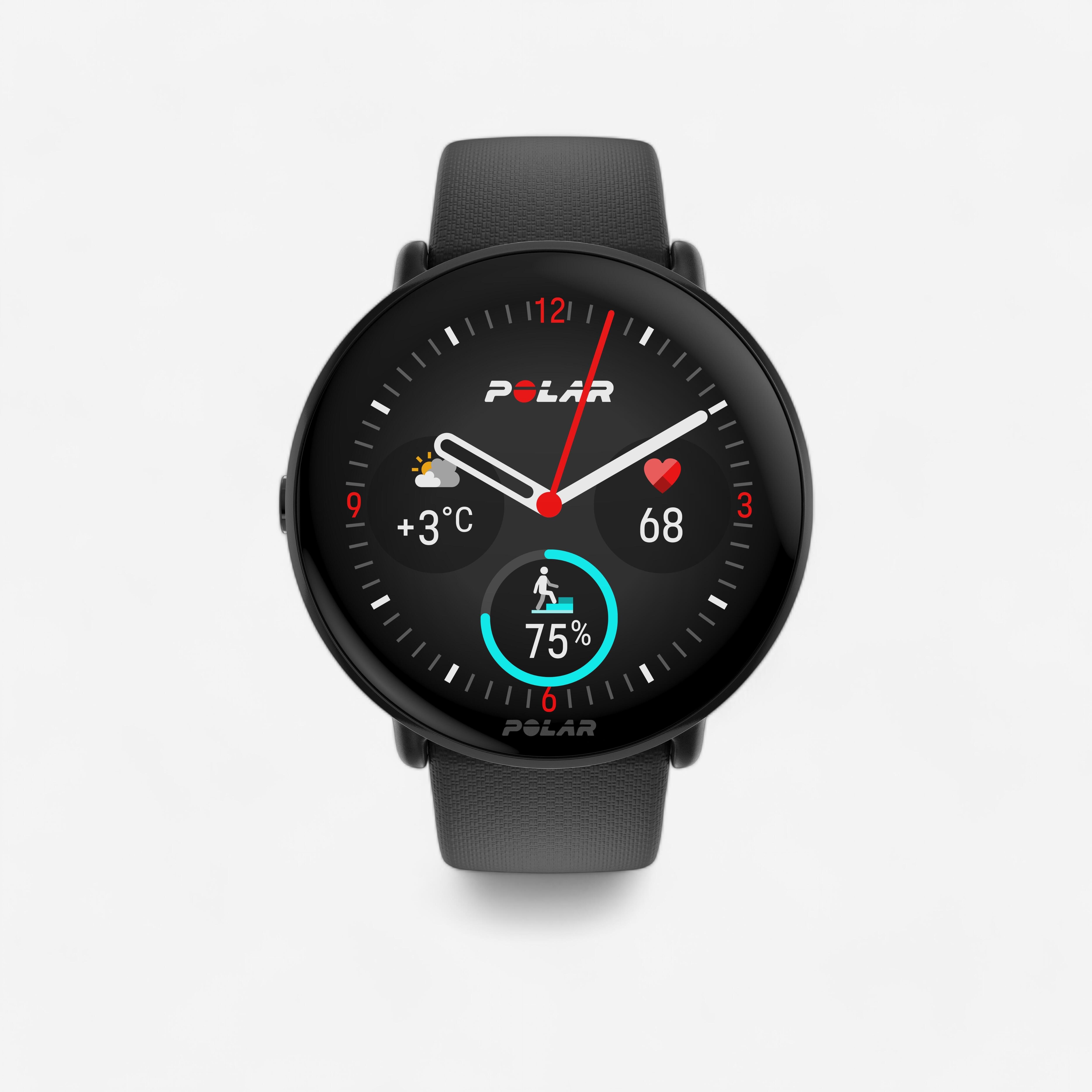 Fitness Smartwatch exklusiv DECATHLON Gesundheit - Polar Ignite 3 schwarz/grau