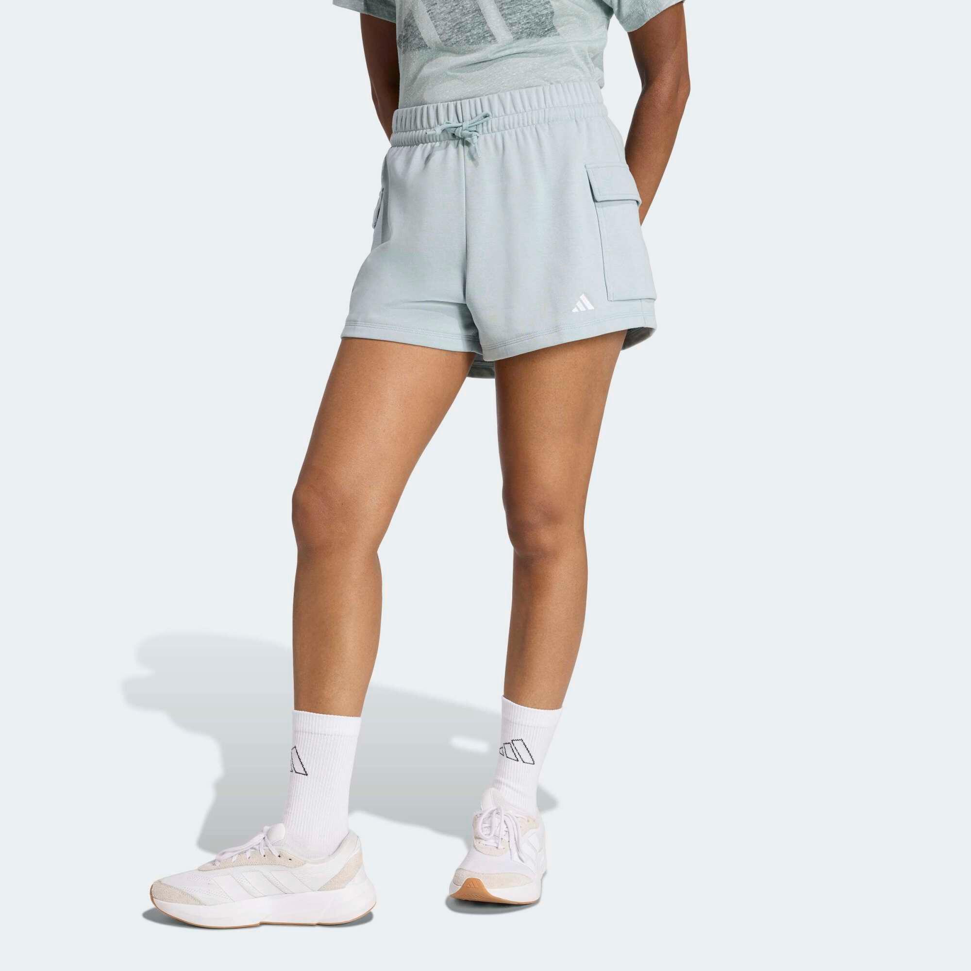 Cargo-Shorts Damen Sweatstoff - grün