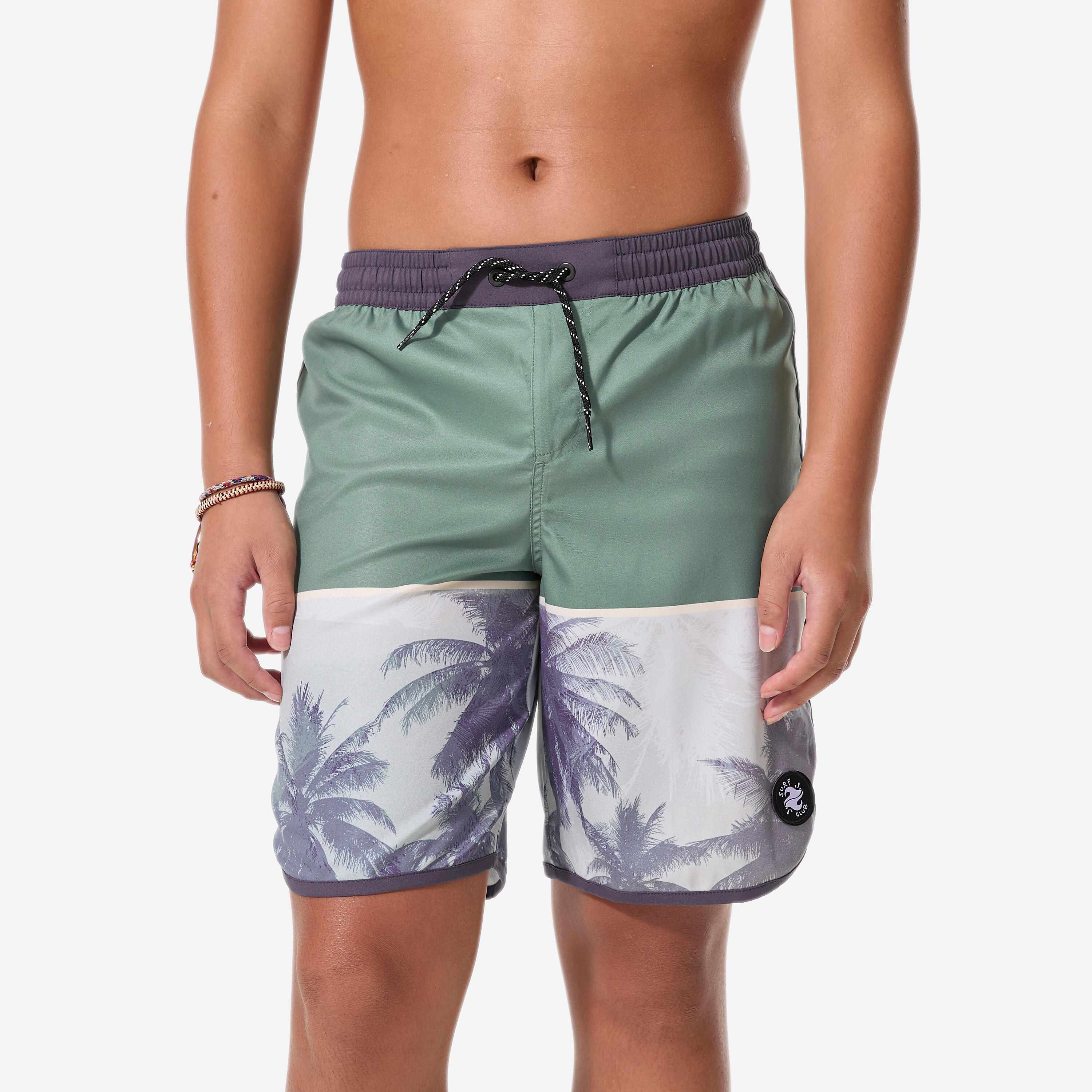Boardshorts Kinder 500 Photopalm khaki