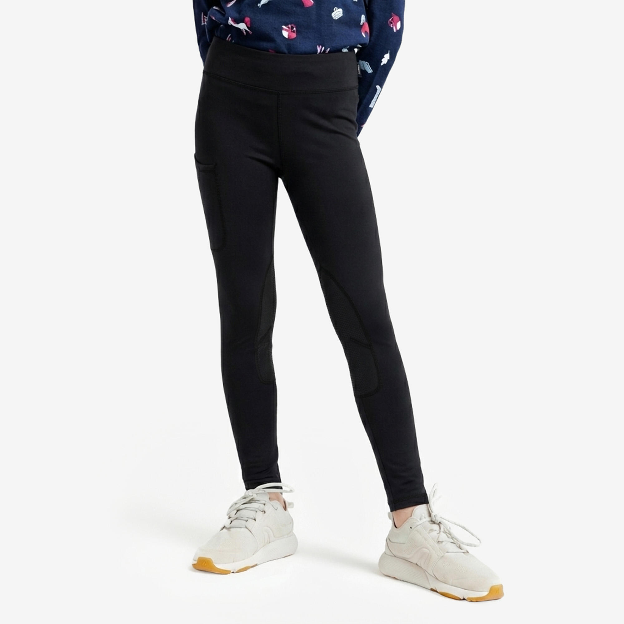 Reitleggings 100 Kinder schwarz