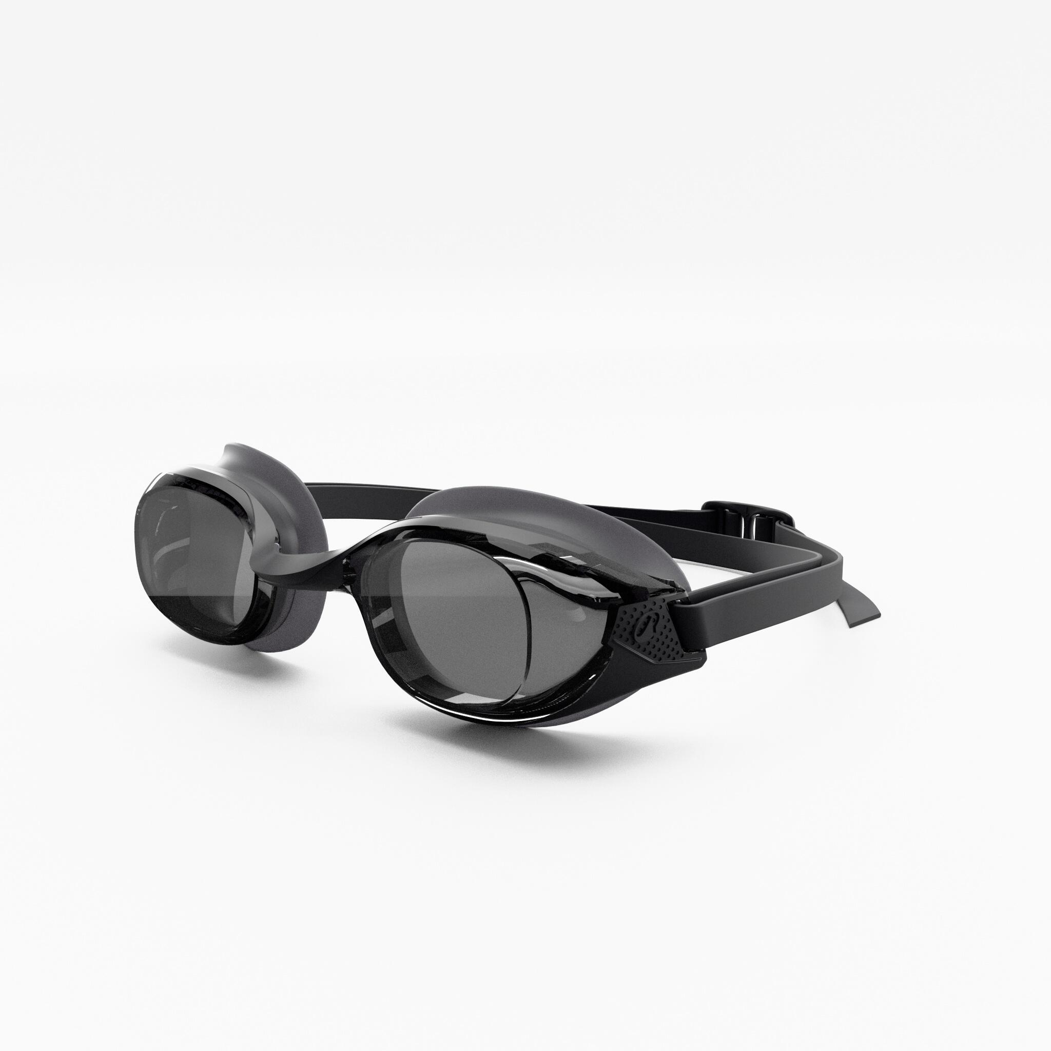 Schwimmbrille getönt Anti-Beschlag-Schutz Einheitsgröße - BFit schwarz