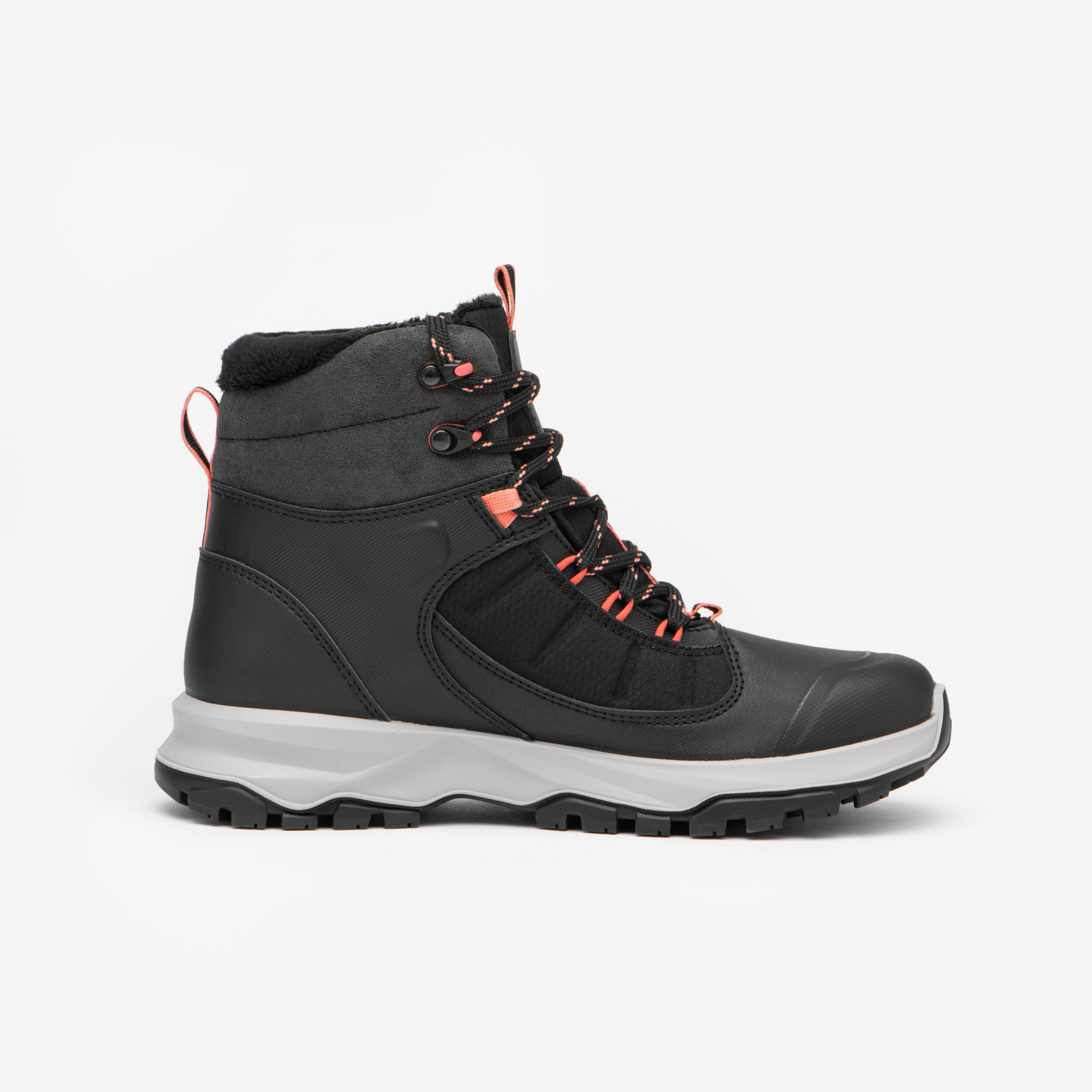 Wanderschuhe Damen halbhoch warm wasserdicht - MH500 schwarz