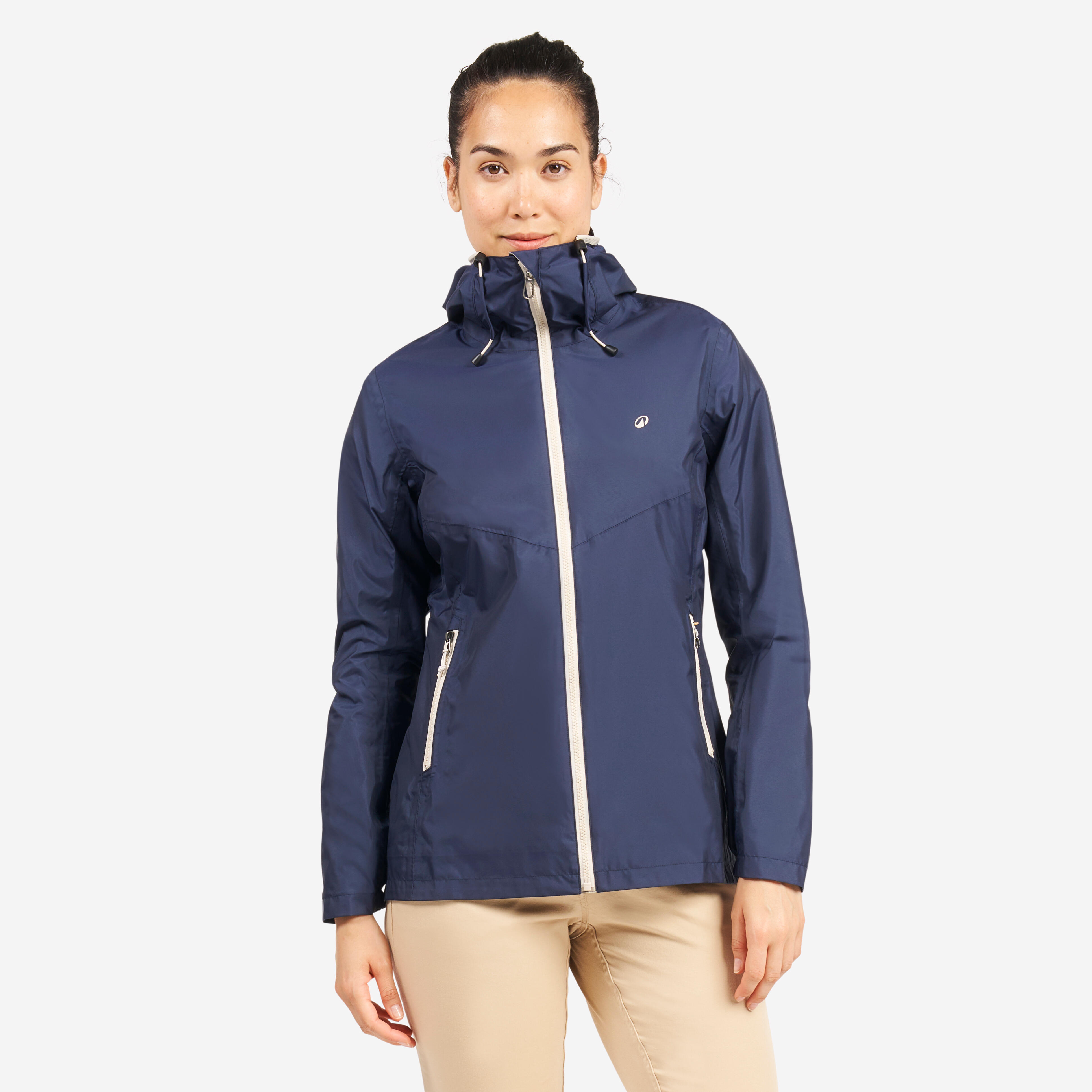Regenjacke Segeln Damen wasserdicht Sailing 100 marineblau