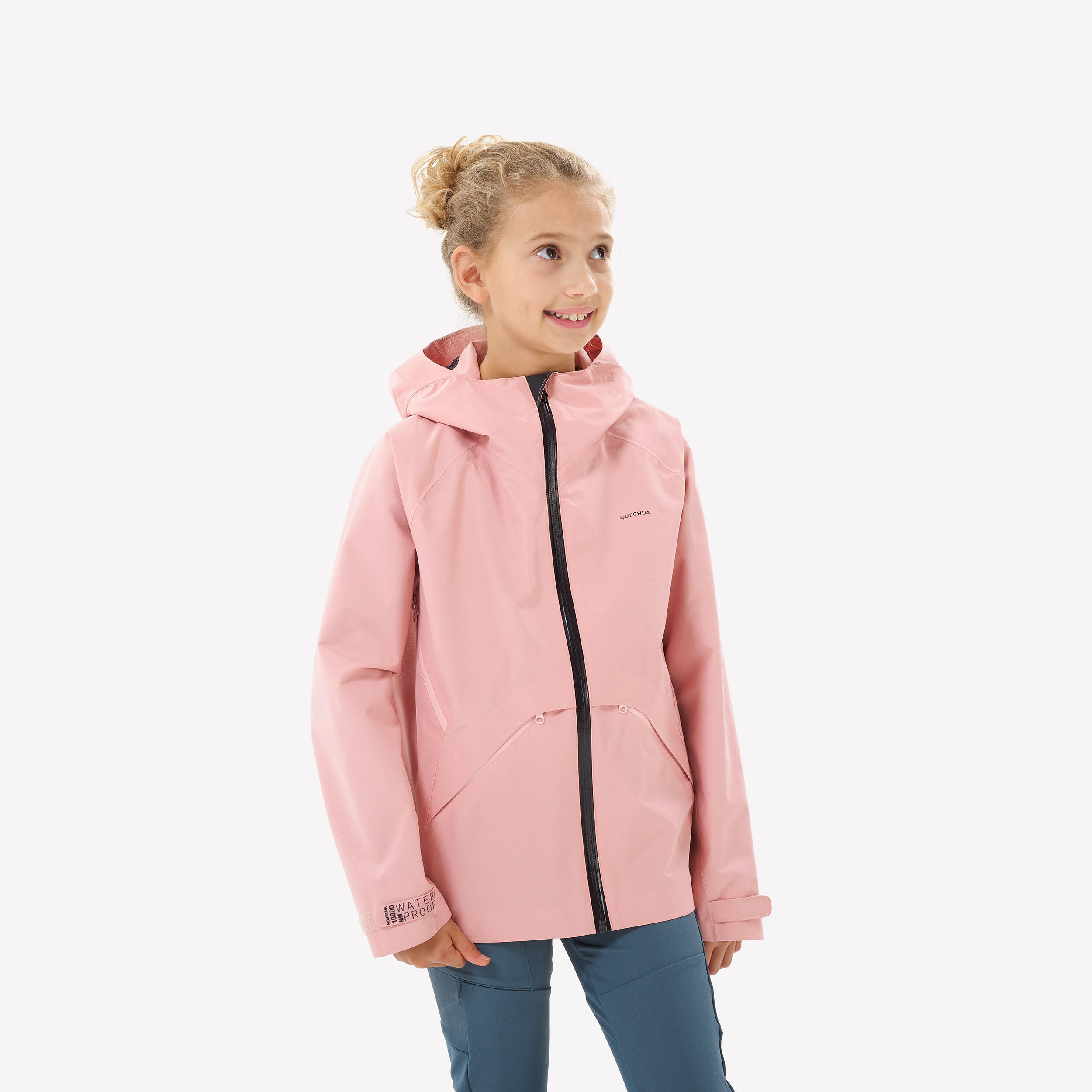 Wanderjacke Kinder Gr. 122–170 wasserdicht leicht Wandern - MH900 rosa