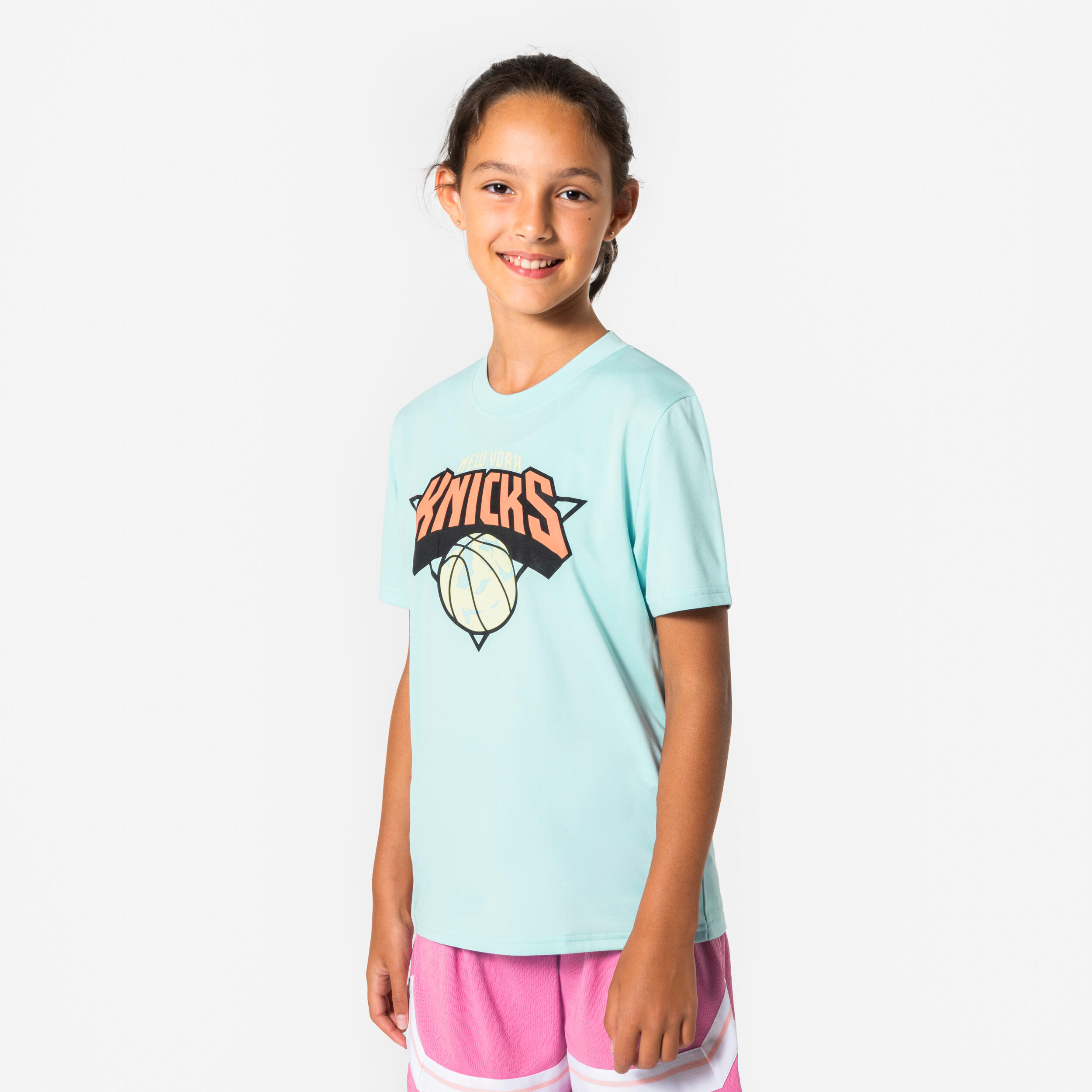 Kinder Basketball T-Shirt NBA New York Knicks - TS900 blau/grau