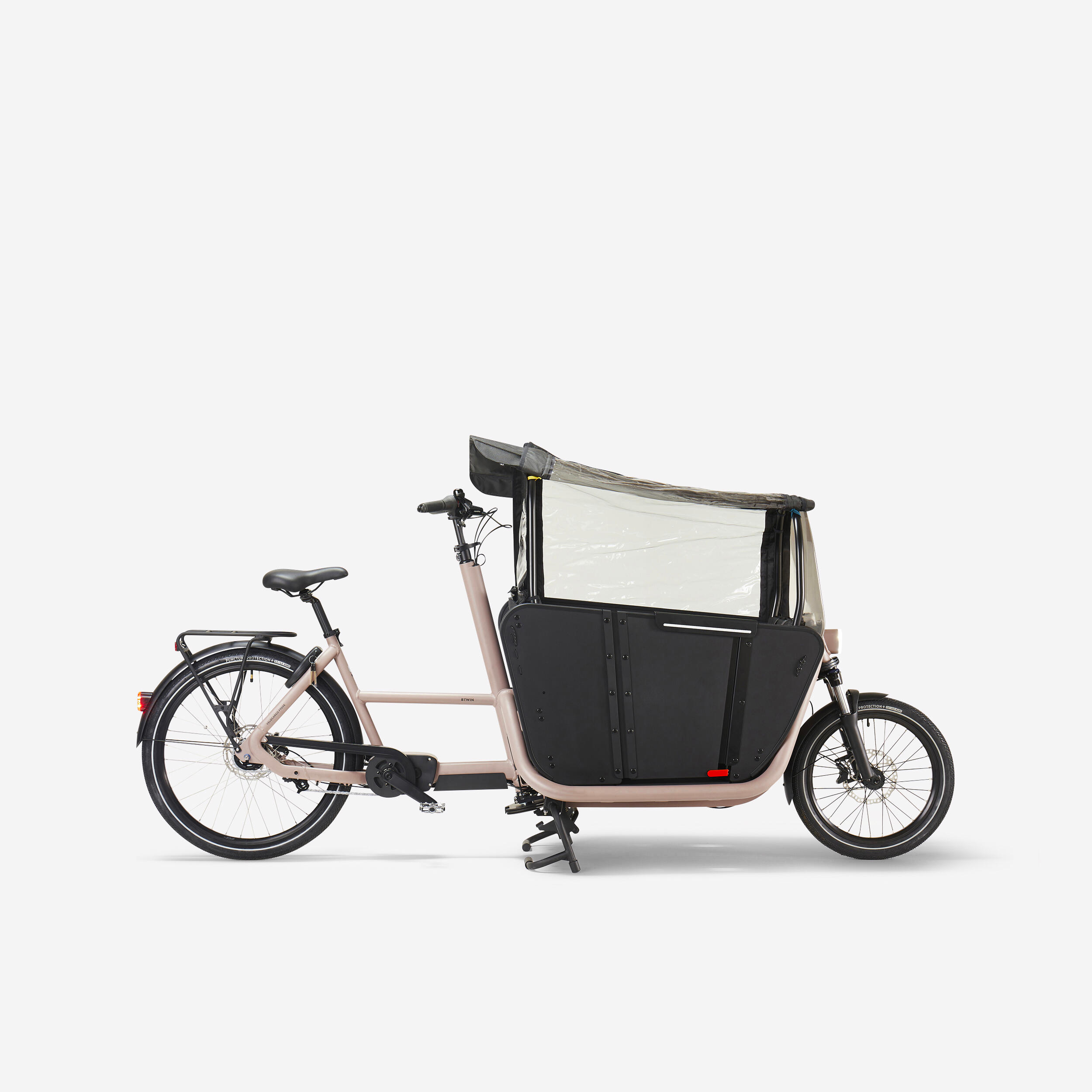 E-Lastenfahrrad Cargobike Long John F900E Family taupe