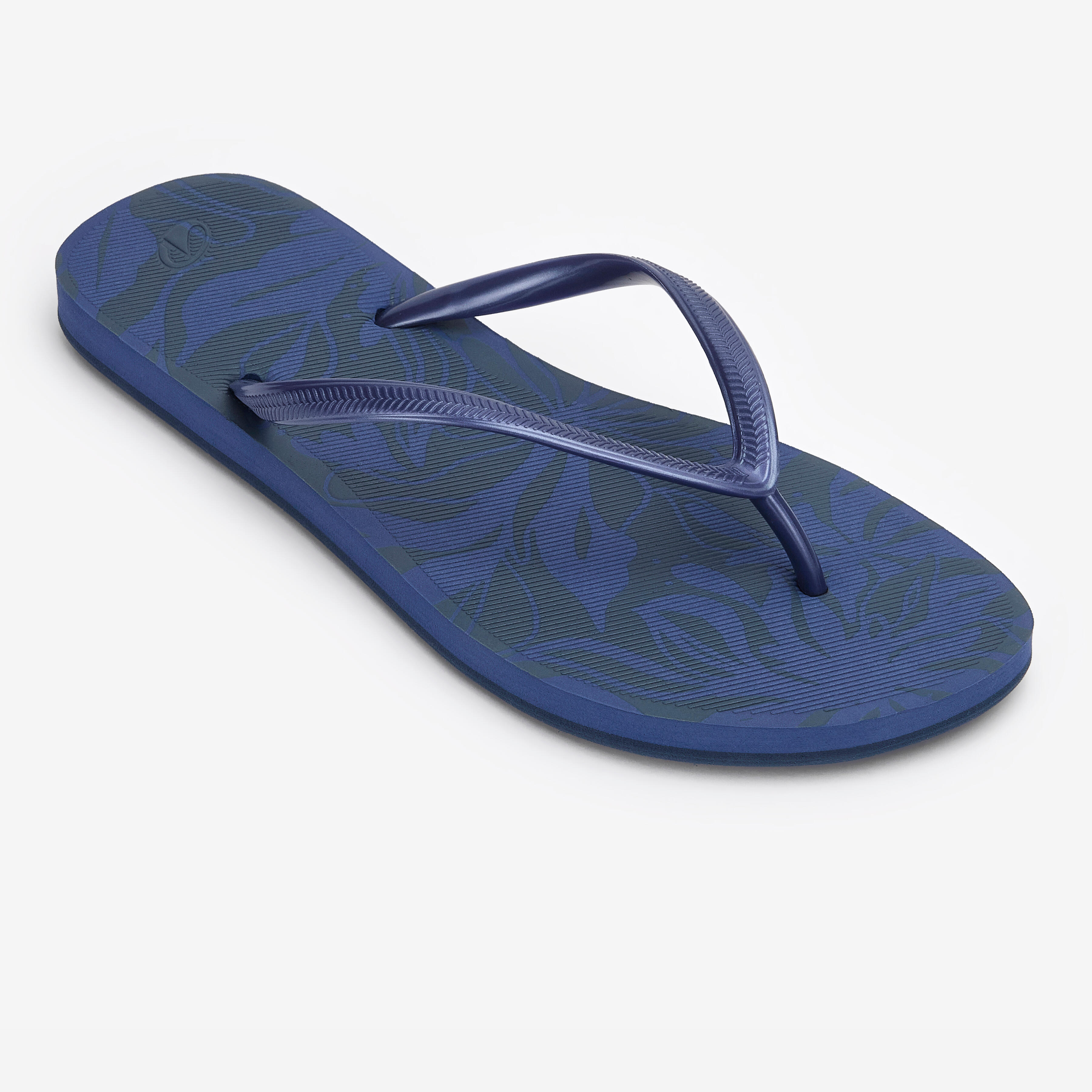 Zehensandalen Damen 500 Flowy petrolblau