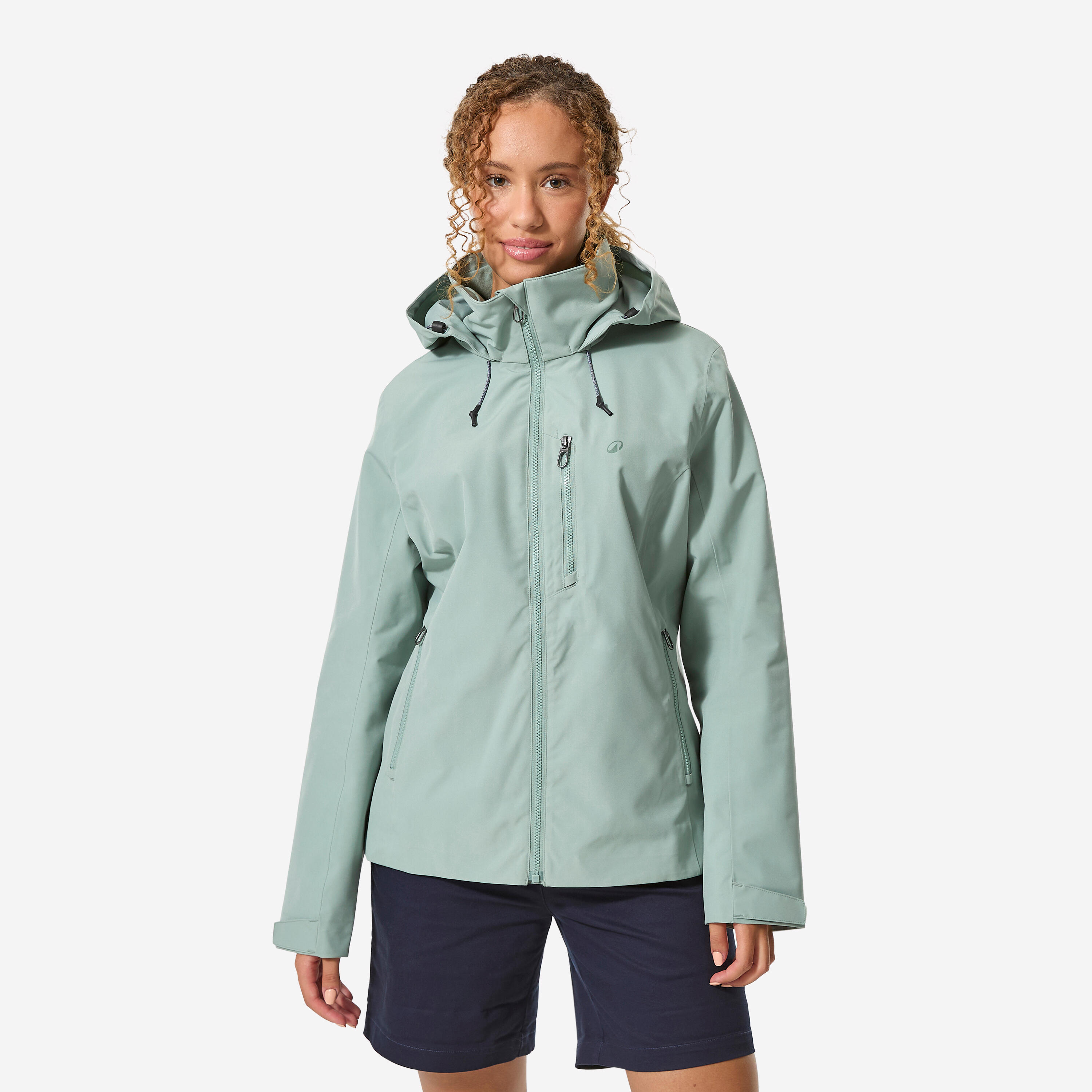 Segeljacke Damen wasserdicht winddicht 500 hellkhaki