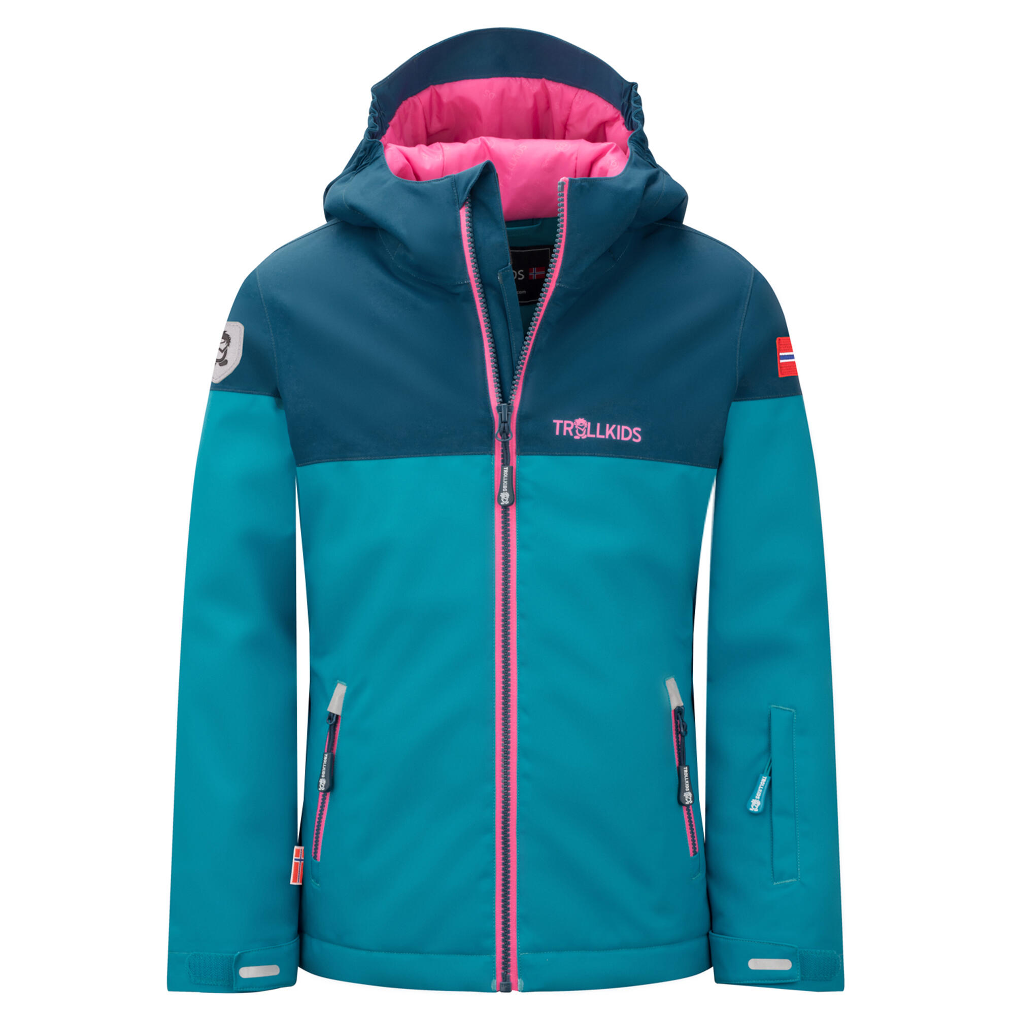 Trollkids Hallingdal Jacke Kinder - turq/madeir
