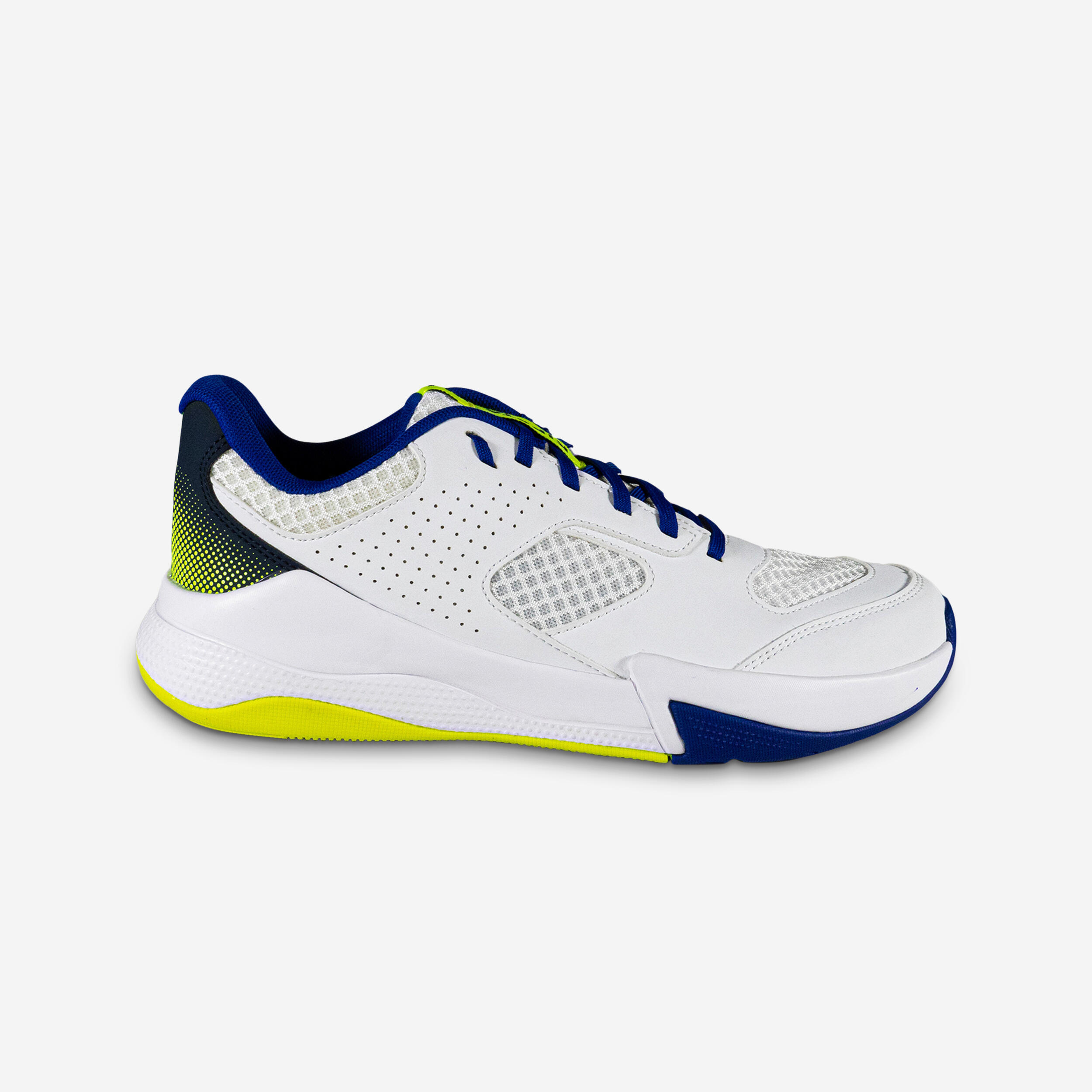 Damen/Herren Volleyballschuhe - Komfort weiß/blau/neongelb