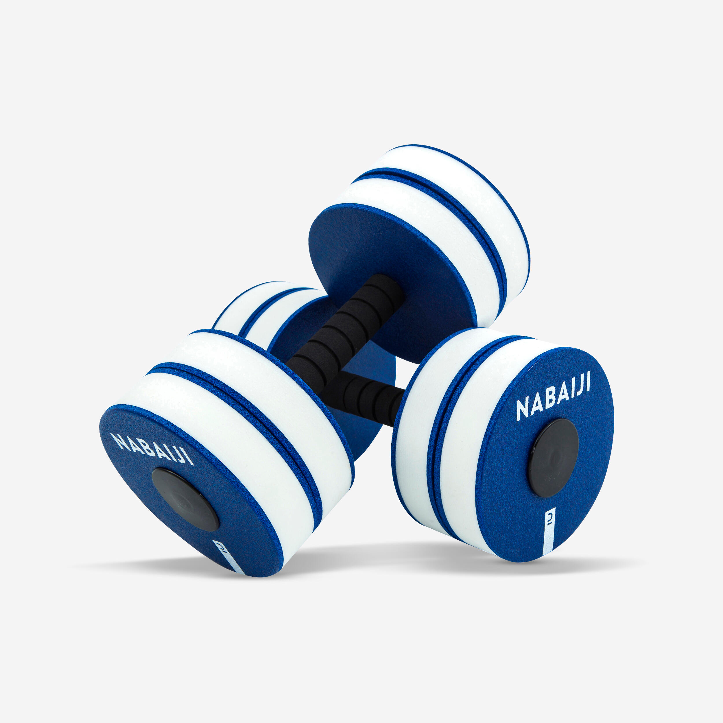 Aquafitness-Hanteln Schaumstoff Aquagym - blau/weiß