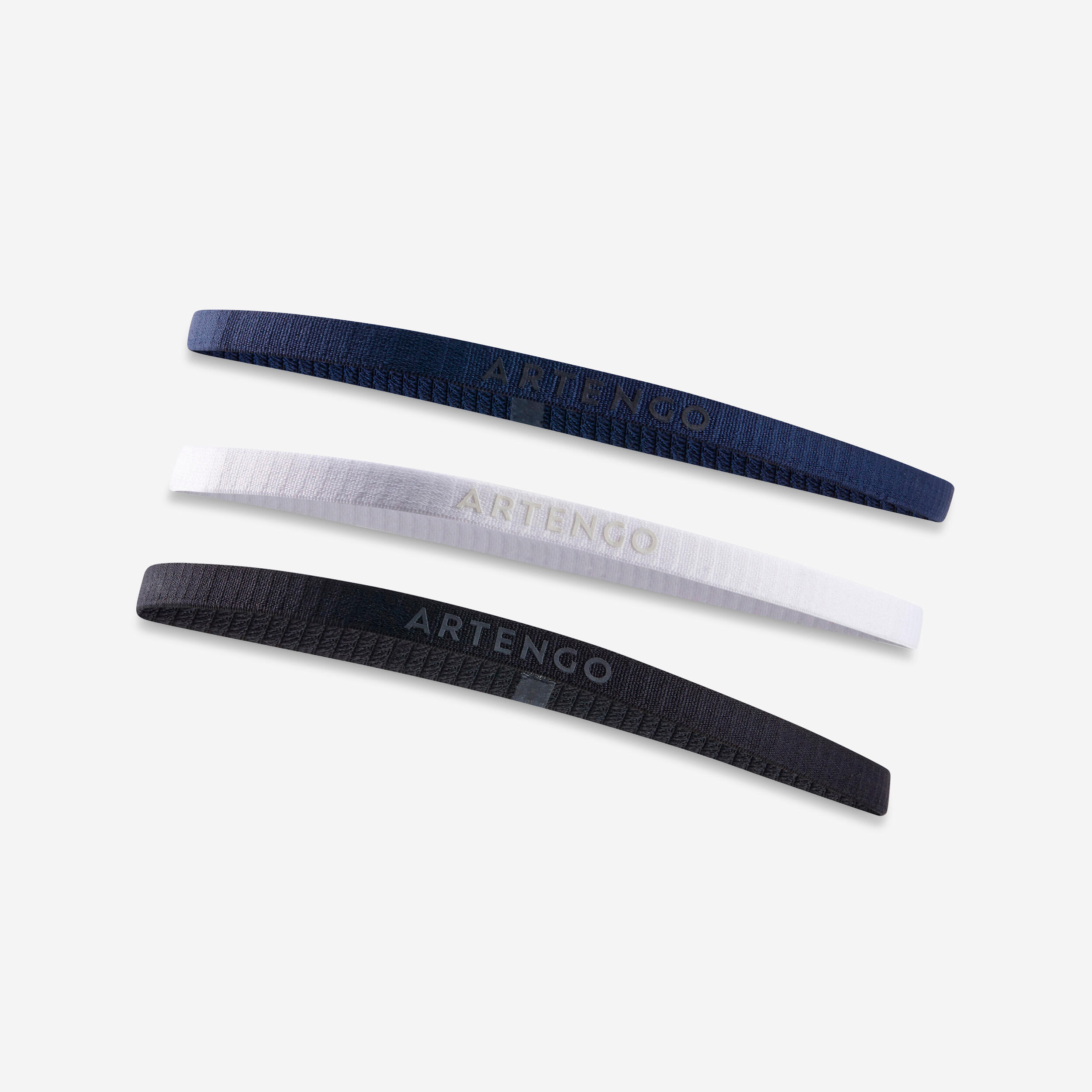 Tennis Haarband - 3 Stück schwarz/weiss/marineblau