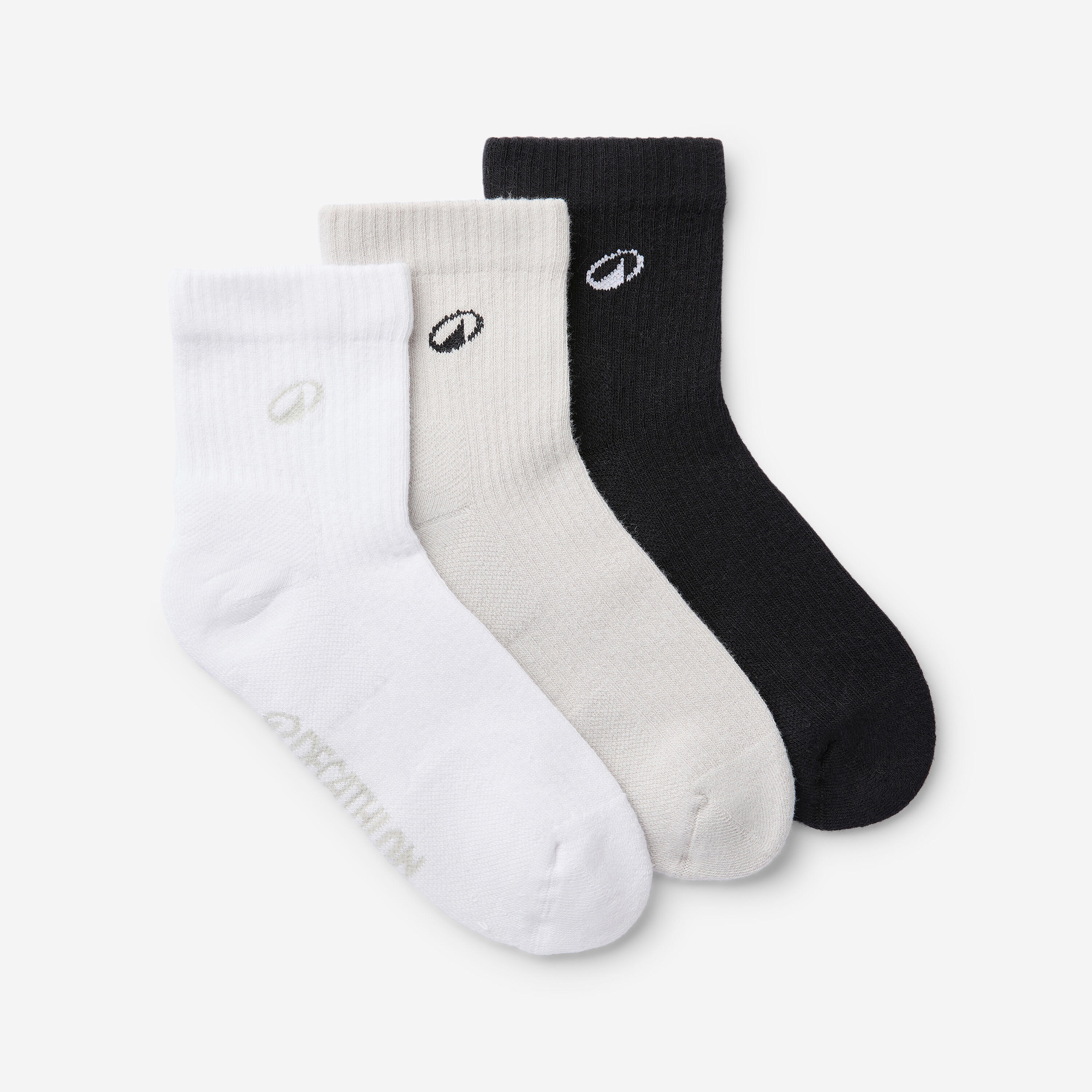 Sportsocken Low 3er-Pack - Elementals schwarz/grau