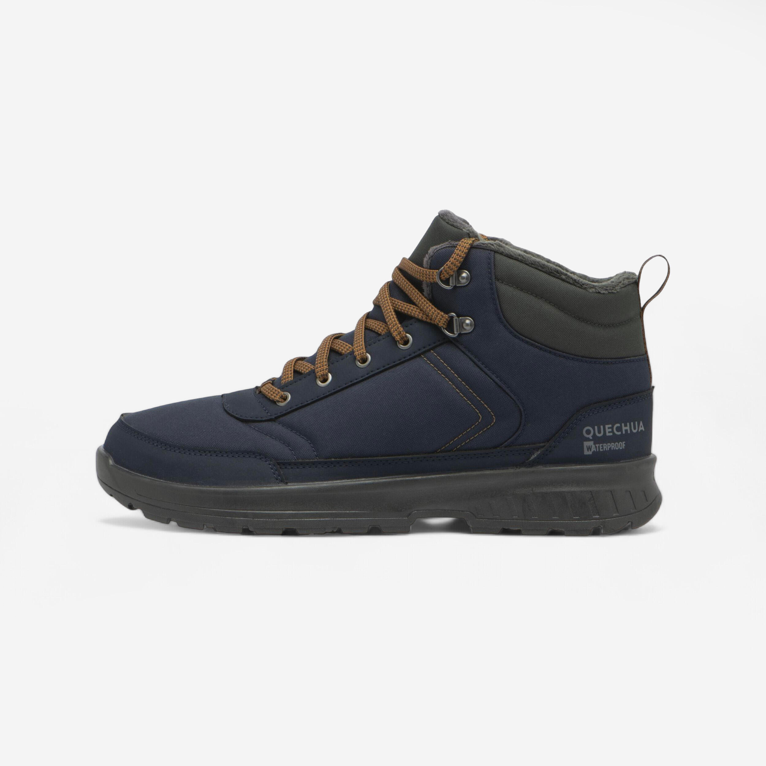 Winterschuhe Herren halbhoch warm wasserdicht Winterwandern - NH100 blau