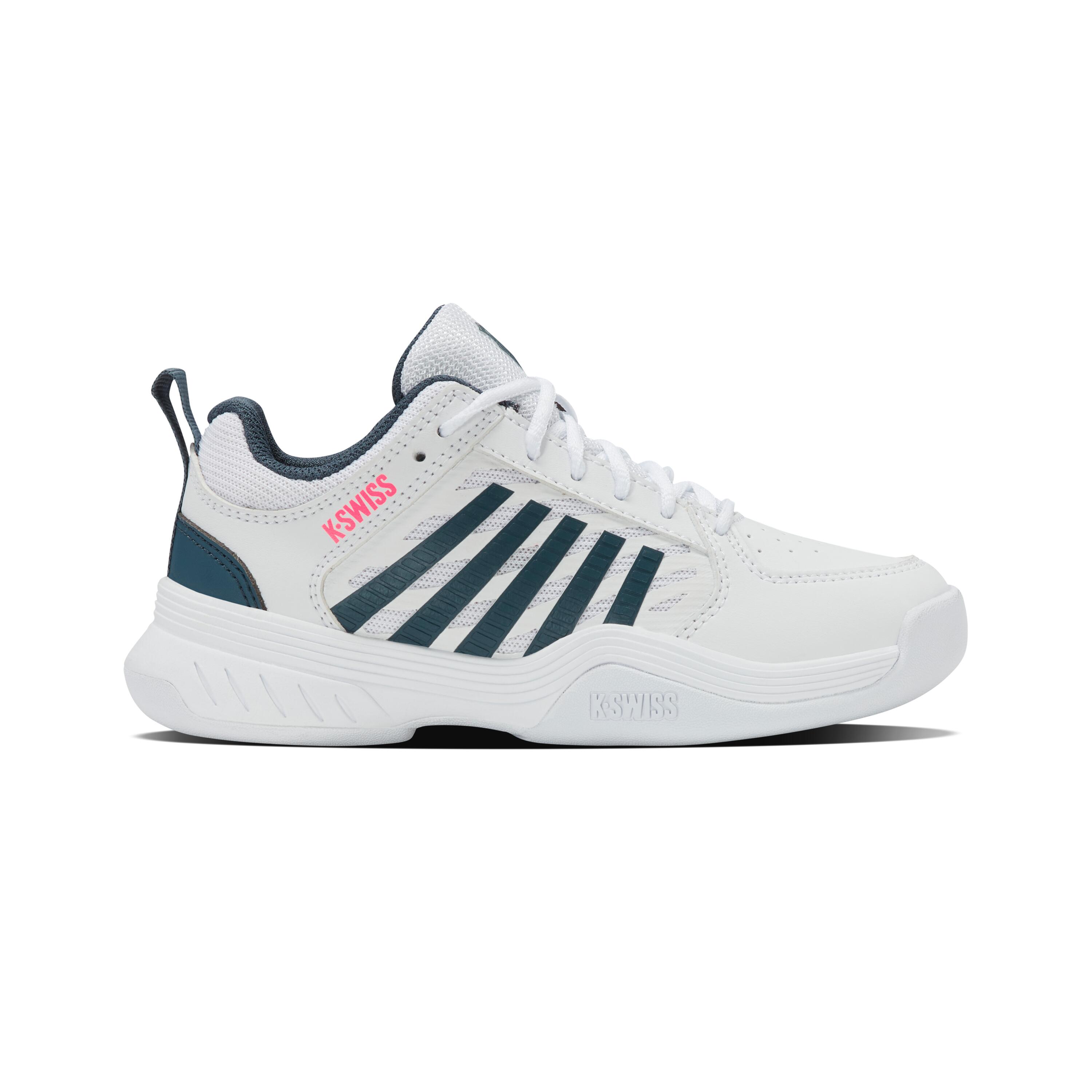 Kinder Tennisschuhe Teppich - Court Express 2 weiß/blau