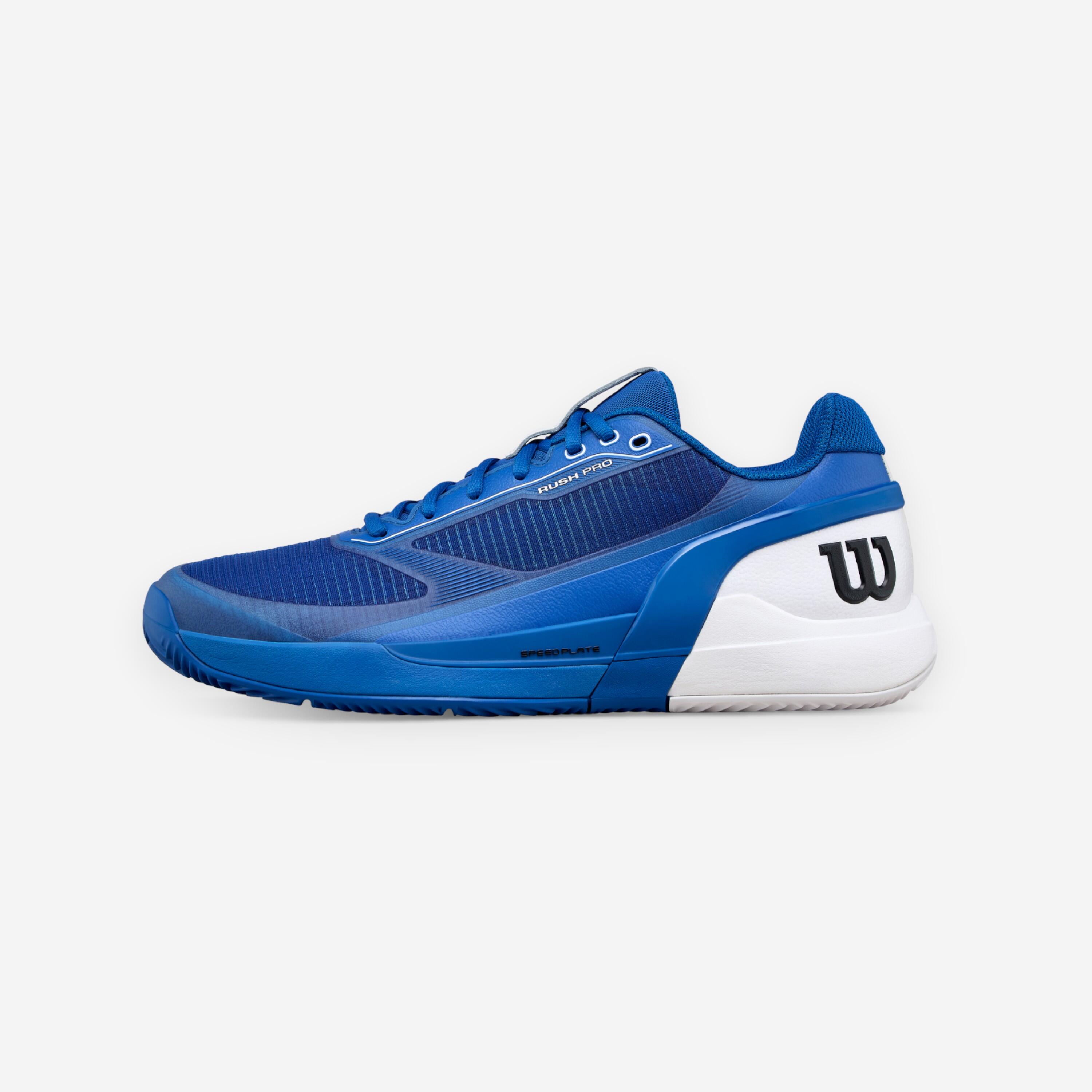 Herren Tennisschuhe Sandplatz - Rush Pro 5 blau/weiß