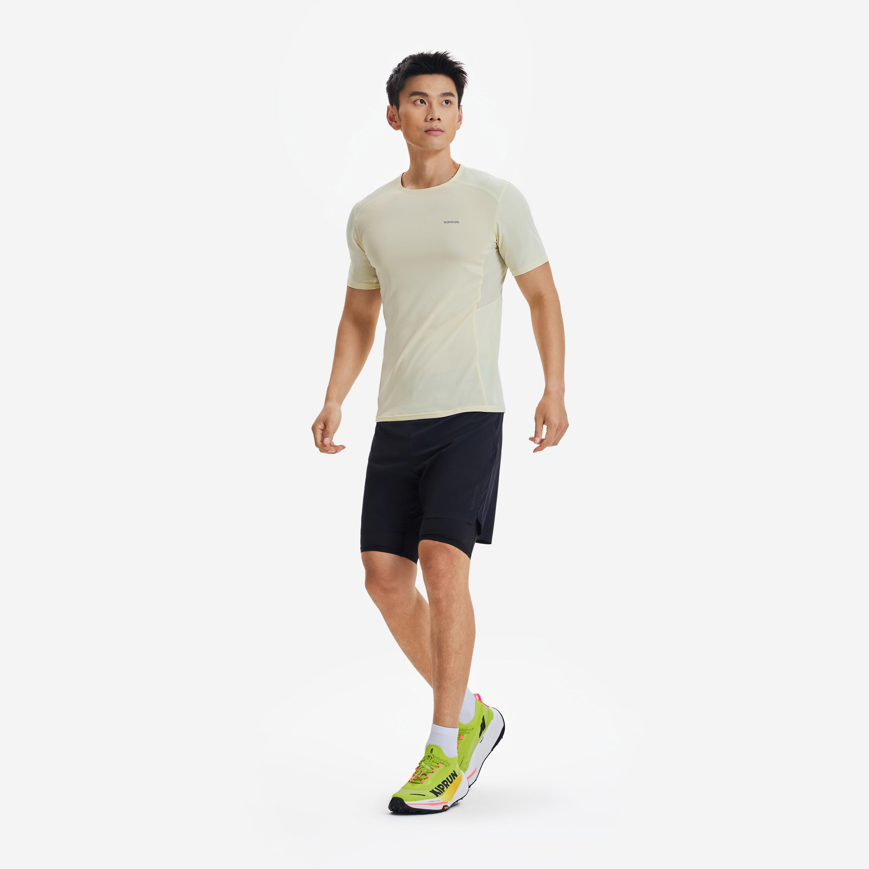 Laufshorts 2-in-1 Trailrunning Langstrecke Herren - Run Ultra 900 schwarz