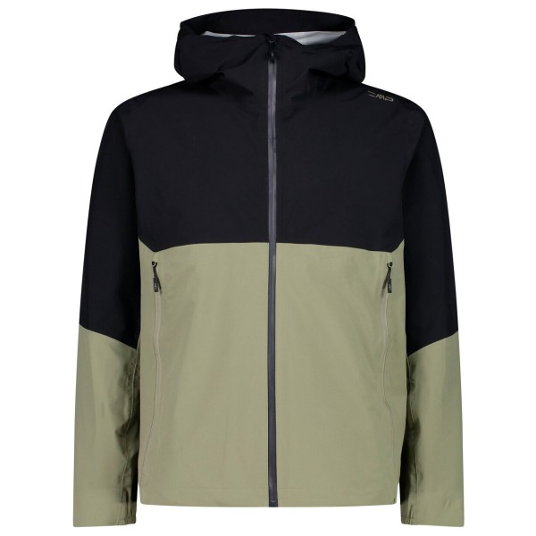 CMP - Jacket Fix Hood 2 Layer - Regenjacke Gr 52 oliv/schwarz