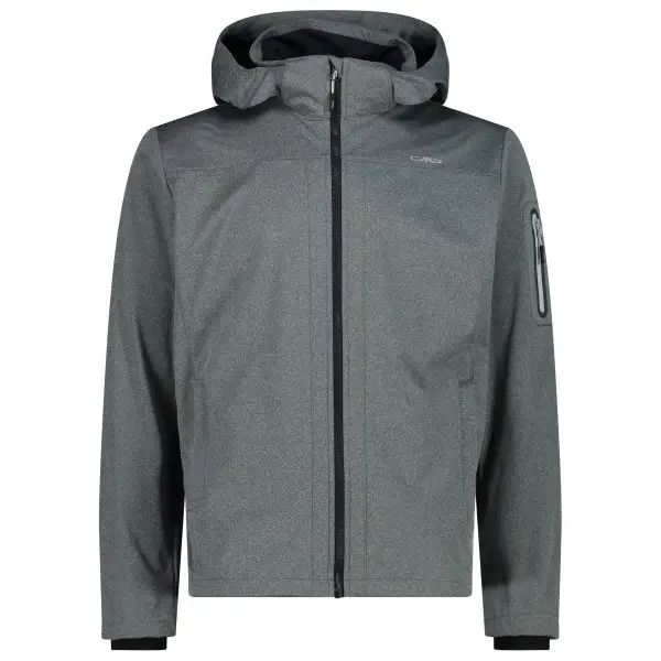 CMP - Jacket Zip Hood Light Melange - Softshelljacke Gr 48 grau