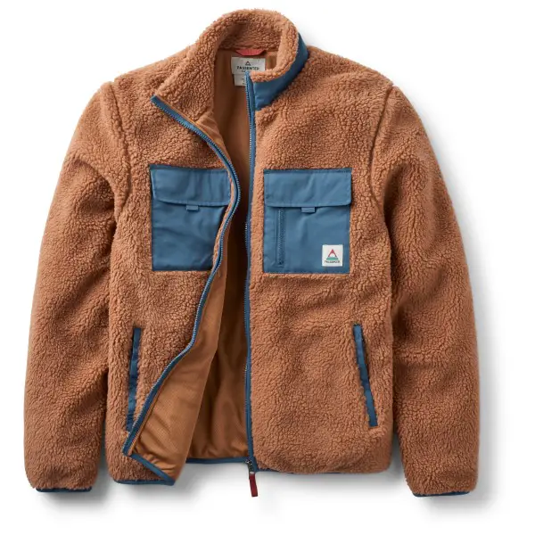 Passenger - Valiant Deep Pile Fleece - Freizeitjacke Gr S braun