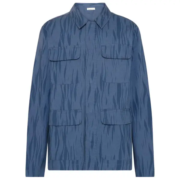 KnowledgeCotton Apparel - Rip-Stop Northern Lights Overshirt - Freizeitjacke Gr L blau