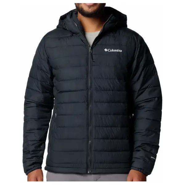 Columbia - Powder Lite II Hooded Jacket - Kunstfaserjacke Gr S schwarz/blau