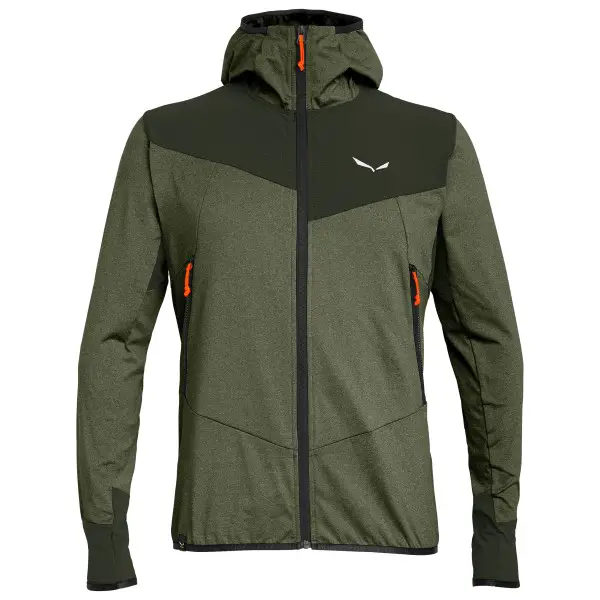 Salewa - Agner Hybrid Polarlite Durastretch Fullzip Hoody - Fleecejacke Gr 48 oliv