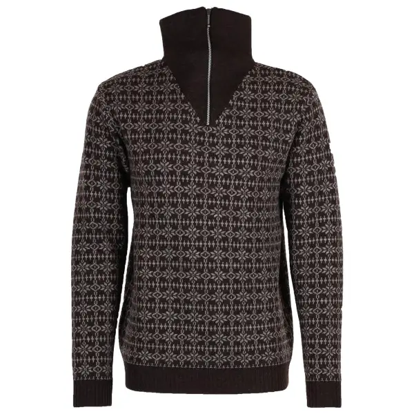 Albmerino - Troyer Norweger - Wollpullover Gr XL grau/schwarz