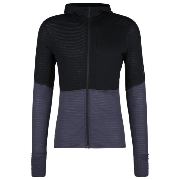 Icebreaker - Merino 200 Realfleece Descender L/S Zip Hoodie - Fleecepullover Gr S schwarz