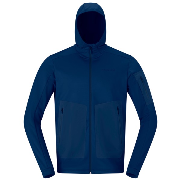 Norrøna - Falketind Warm2 Stretch Hood - Fleecejacke Gr M blau