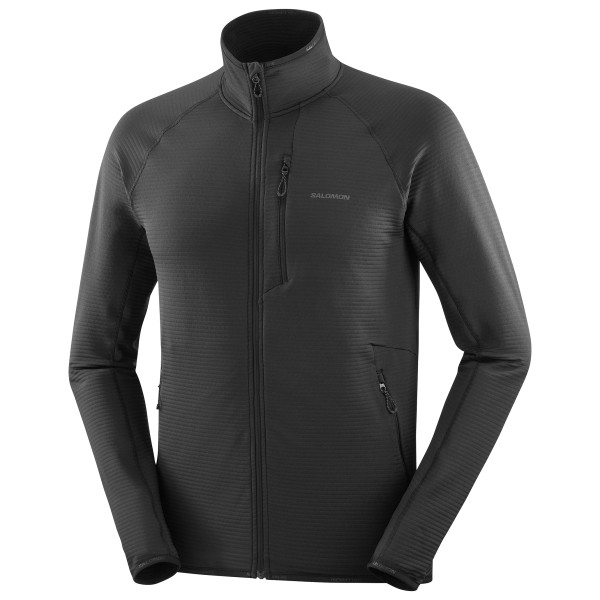 Salomon - Essential Lightwarm - Fleecejacke Gr XL schwarz/grau