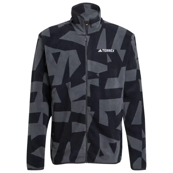 adidas Terrex - MT AOP Full Zip Fleece - Fleecejacke Gr XL blau/schwarz