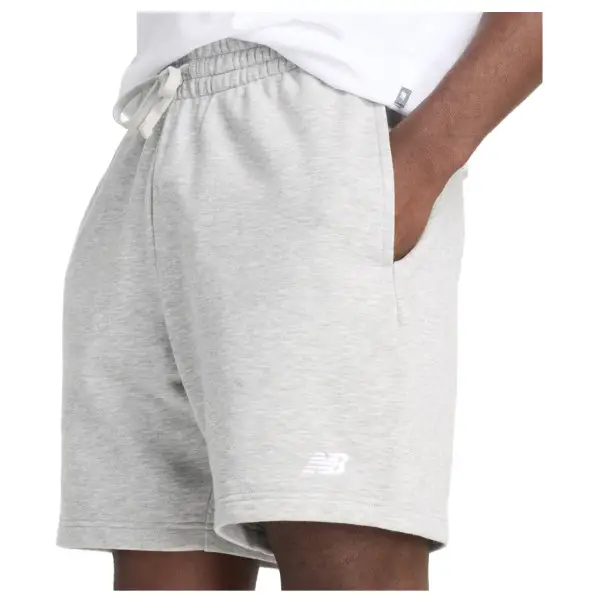 New Balance - Sport Essentials French Terry Short 7'' - Shorts Gr S grau/weiß