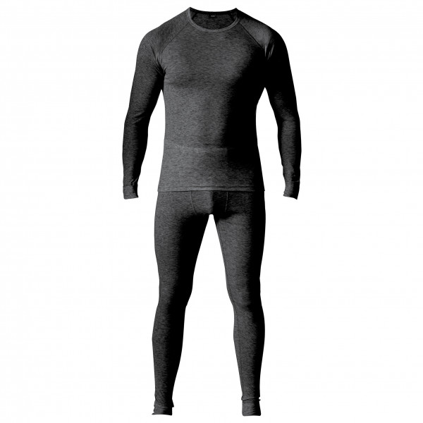 Maier Sports - Wäsche-Set Adrian - Kunstfaserunterwäsche Gr M schwarz/grau