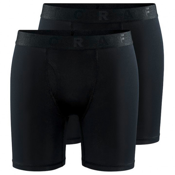 Craft - Core Dry Boxer 6-Inch 2-Pack - Kunstfaserunterwäsche Gr S schwarz