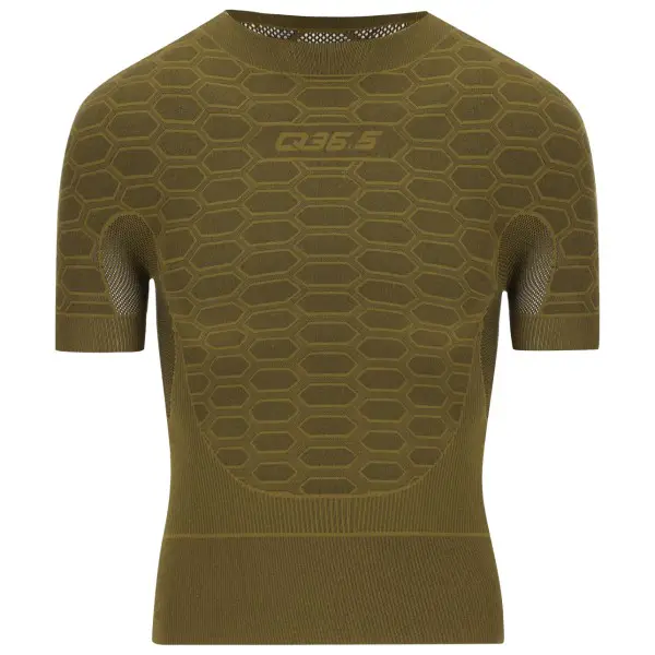 Q36.5 - Base Layer 2 Short Sleeve - Kunstfaserunterwäsche Gr XXS/XS oliv