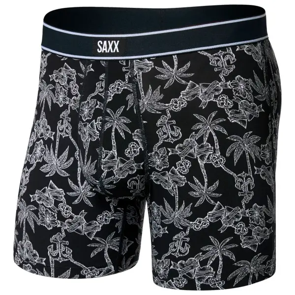 Saxx - Daytripper Boxer Brief Fly - Kunstfaserunterwäsche Gr XL schwarz/grau