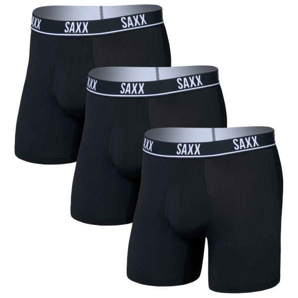 Saxx - Essential Performance Mesh Boxer Brief Fly 3-Pack - Alltagsunterwäsche Gr XXL schwarz