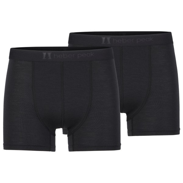 Heber Peak - MerinoMix165 PineconeHe. Boxer 2-Pack - Merinounterwäsche Gr S schwarz