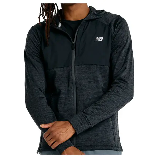 New Balance - Heat Grid Hooded Full Zip - Zip-Hoodie Gr S schwarz