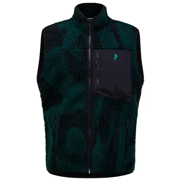 Peak Performance - Graphic Pile Vest - Fleeceweste Gr S schwarz
