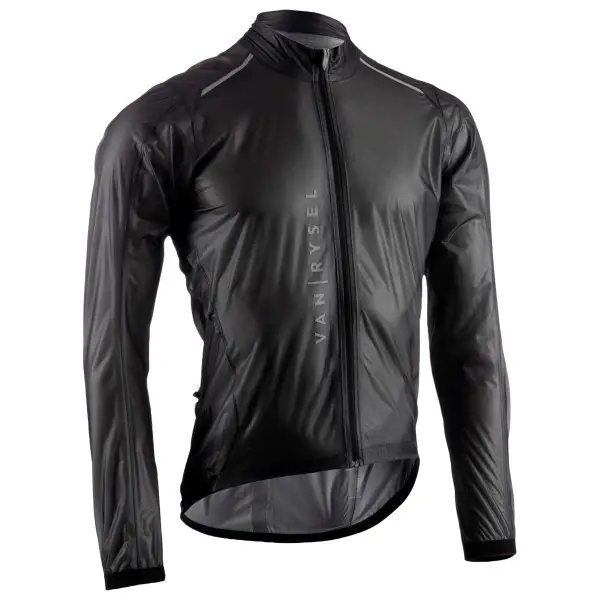 VAN RYSEL - Rain Jacket Ultralight - Fahrradjacke Gr S grau/schwarz