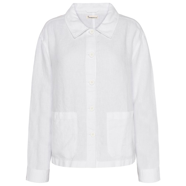 KnowledgeCotton Apparel - Women's Regular Linen Overshirt - Freizeitjacke Gr M weiß