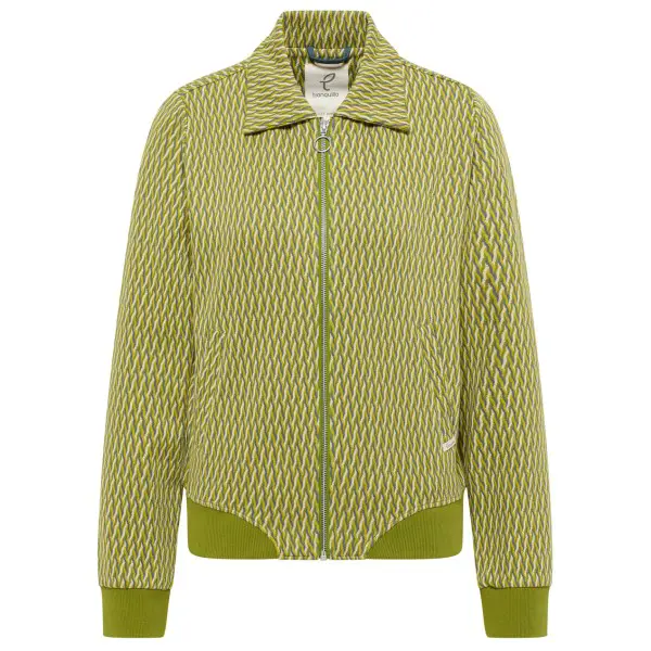 Tranquillo - Women's Gestrickte Jacke im Retro-Look - Freizeitjacke Gr XS oliv