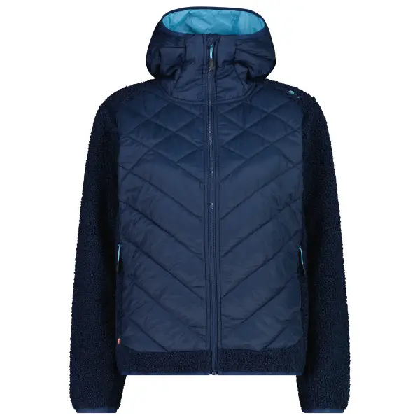 CMP - Women's Jacket Hybrid Fix Hood - Fleecejacke Gr 34 blau